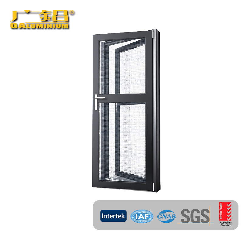 Aluminum swing door na may dalawang layer na panel